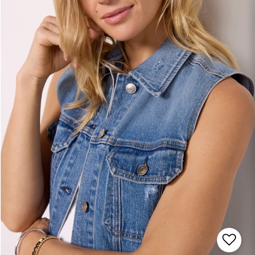 Sleeveless Denim Vest